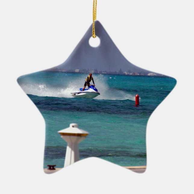 Ornement En Céramique Paradis du Jet Ski (Devant)