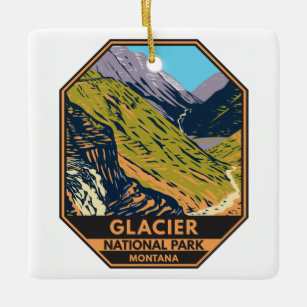Ornement En Céramique Parc national des Glaciers Aller au chemin Sun