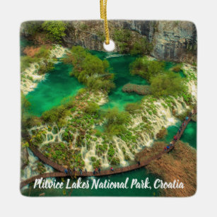 Ornement En Céramique Parc national des Lacs Plitvice Croatie stylisé