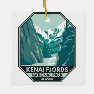 Ornement En Céramique Parc national Kenai Fjords Alaska Vintage