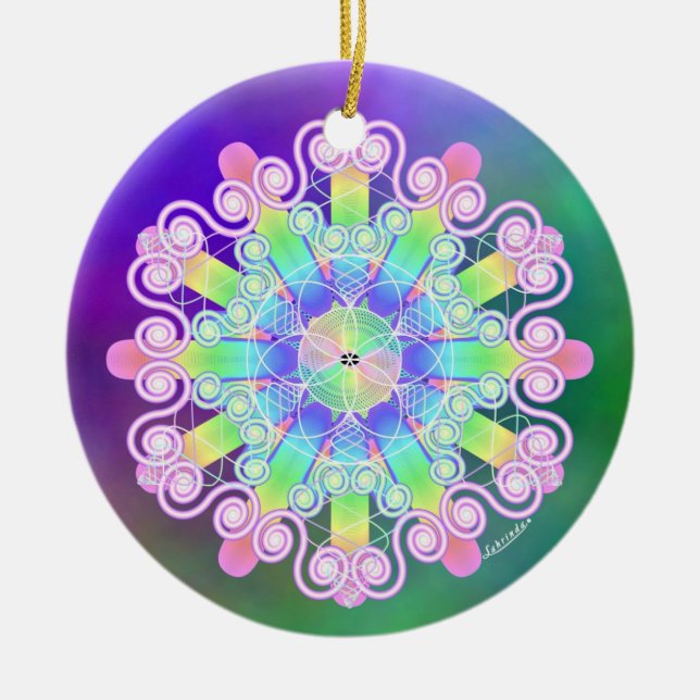 Ornement En Céramique Pardon/Doucement (Devant)