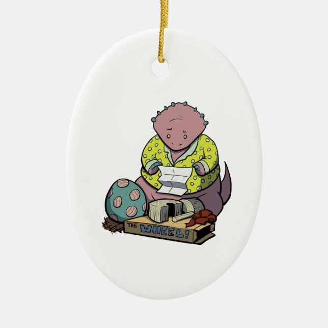 Ornement En Céramique Parent de Protoceratops sur l'ornement de Noël (Devant)