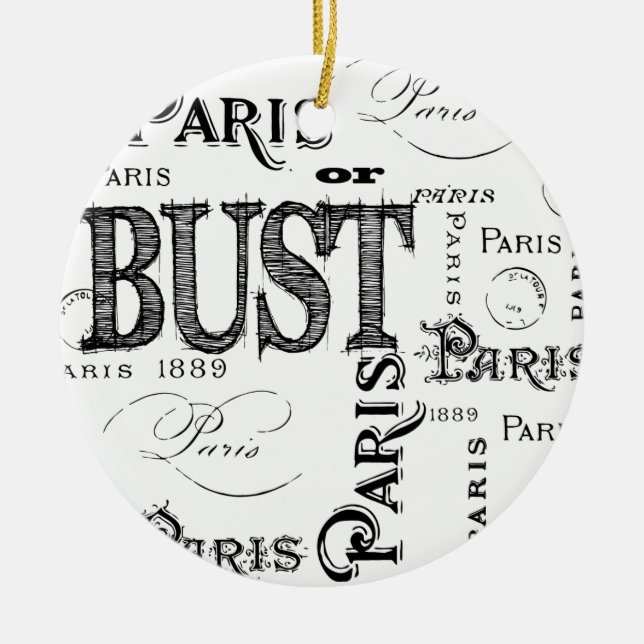 Ornement En Céramique Paris France Cadeaux et Souvenirs (Devant)
