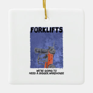 Ornement En Céramique Parody de Forklifts