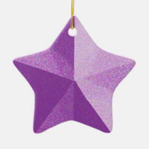 Ornement En Céramique Parties scintillant de l'étoile violette Modèle 