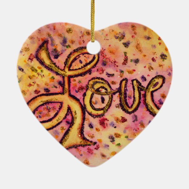 Ornement En Céramique Parties scintillant rose glamour Art Peinture Orna (Dos)