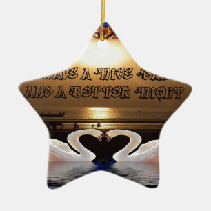 Ornement En Céramique Passez une bonne journée et une bonne nuit.argent