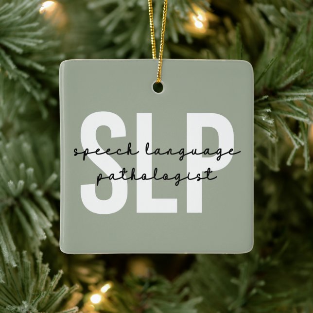 Ornement En Céramique Pathologiste orthophoniste SLP (Arbre)