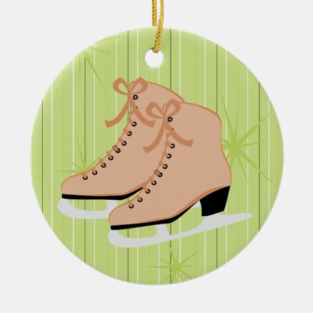 Ornement En Céramique Patins Tan (Devant)