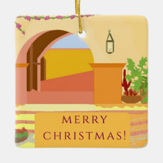 Ornement En Céramique Patio mexicain d'art original