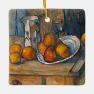 Ornement En Céramique Paul Cezanne - Nature morte avec pot à lait et fru