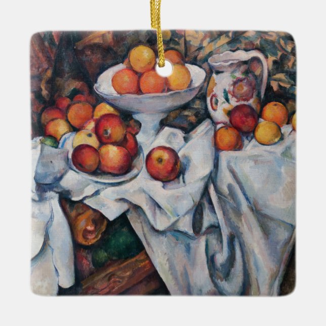 Ornement En Céramique Paul Cezanne - Vie morte, Pommes et Oranges (Devant)