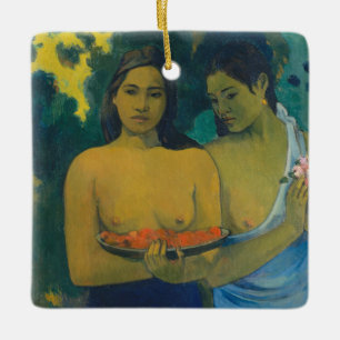 Ornement En Céramique Paul Gauguin - Deux femmes tahitiennes