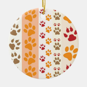 Ornement En Céramique Paw Prints cute Dog Lovers
