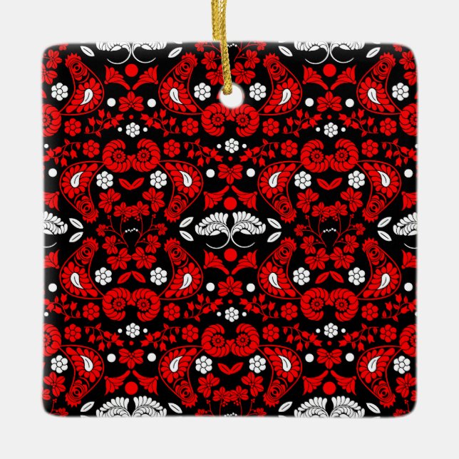 Ornement En Céramique Pays slovaque Art populaire (Devant)