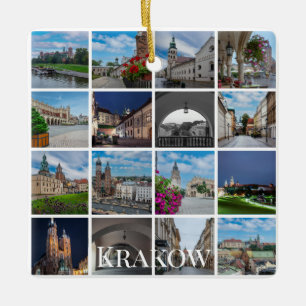 Ornement En Céramique paysages de la vieille ville de Cracovie, Pologne