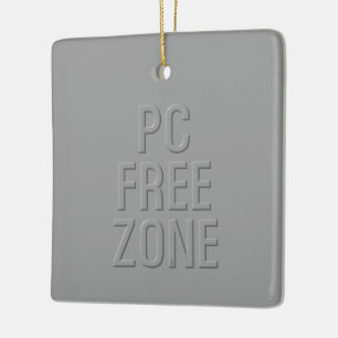 Ornement En Céramique PC Free Zone grise céramique ornement carré