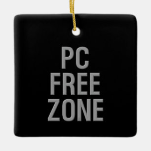 Ornement En Céramique PC Free Zone noir céramique ornement carré