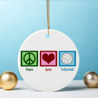 Peace Love Volleyball Joueur joli Noël