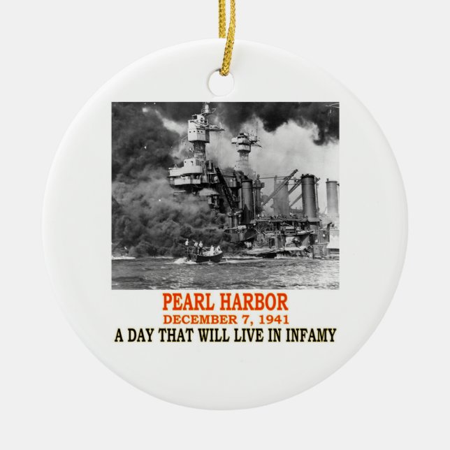 ORNEMENT EN CÉRAMIQUE PEARL HARBOR (Devant)