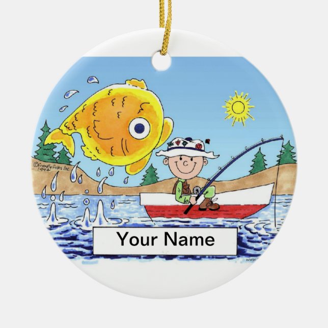 Ornement En Céramique Pêche - Homme (Devant)