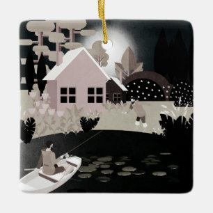 Ornement En Céramique Pêcheurs