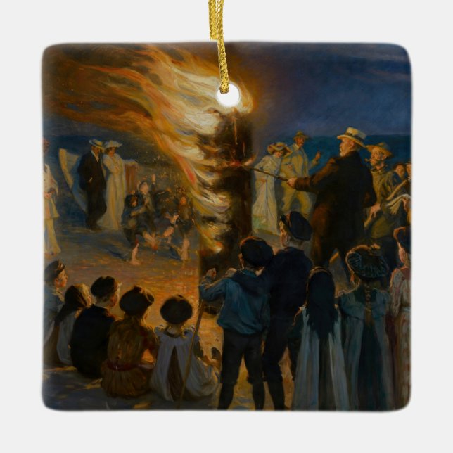 Ornement En Céramique Peder Severin Kroyer - Bonfire de la veille du mil (Devant)