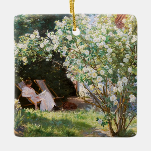 Ornement En Céramique Peder Severin Kroyer - Roses (Devant)