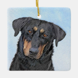 Ornement En Céramique Peinture de Beauceron - Cute Original Dog Art