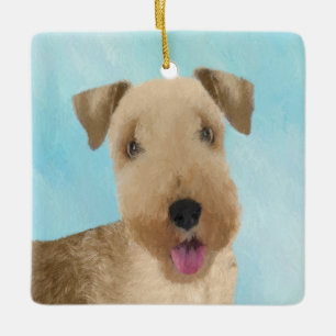 Ornement En Céramique Peinture de Lakeland Terrier - Cute Original Dog A