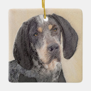 Ornement En Céramique Peinture de linge bluetick - mignon chien original