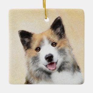 Ornement En Céramique Peinture islandaise pour chien de mer - Art origin