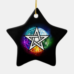 Ornement En Céramique pentagramme wiccan