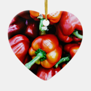 Ornement En Céramique Peppers Red Bell