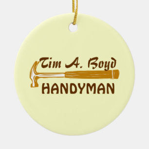 Ornement En Céramique Père Handyman Appréciation d'entreprise