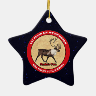 Ornement En Céramique Père Noël - 1er Escadron de transport aérien polai