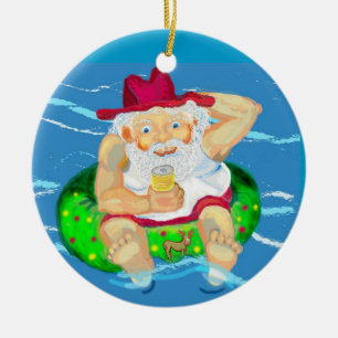 Ornement En Céramique Père Noël australien