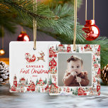 Ornement En Céramique Père Noël Baby 1er Noël<br><div class="desc">Célébrez le premier Noël de votre bébé avec cet adorable ornement Père Noël ! Parfait pour les parents qui viennent de commencer, ce keepsaké saisit la magie de la saison et sera un souvenir chéri pour les années à venir. Customisez-le avec le nom de votre petit et faites de vos...</div>