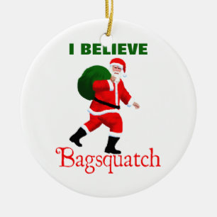 Ornement En Céramique Père Noël - Bagsquatch