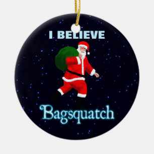 Ornement En Céramique Père Noël - Bagsquatch
