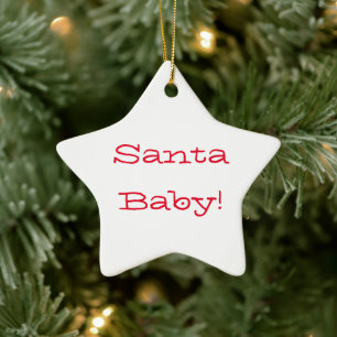ORNEMENT EN CÉRAMIQUE PÈRE NOËL BÉBÉ ORNAMENT POUR NOËL