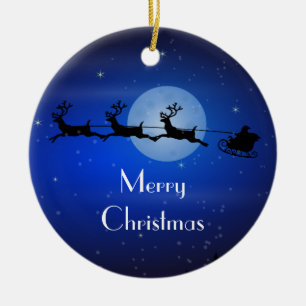 Ornement En Céramique Père Noël de Noël personnalisée