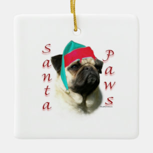 Ornement En Céramique Père Noël Paws Carlins