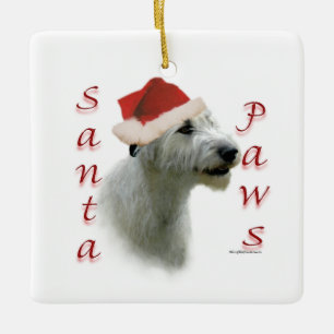 Ornement En Céramique Père Noël Paws, Wolfhound irlandais