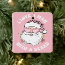 Père Noël vintage J'Aime Un Homme Avec Une Barbe R