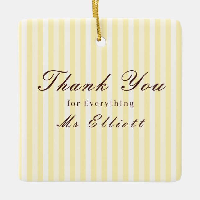 Ornement En Céramique Personalised Thank You Teacher Ornament Buttercup (Devant)