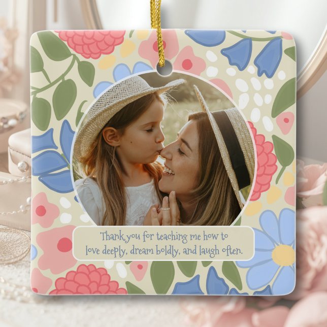 Ornement En Céramique Personalized Mother-Daughter Keepsake Ornament  (Mother-Daughter Keepsake Ornament Gift)