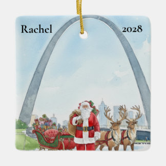 Ornement En Céramique Personalized St Louis Santa