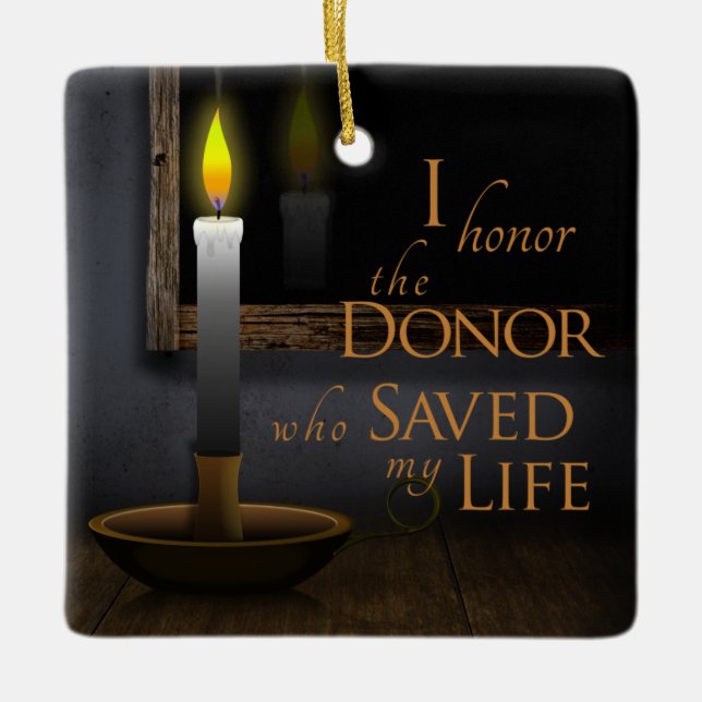 Ornement En Céramique Personnalisable Honneur Mon donneur d'organe - Tra (Devant)
