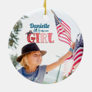 Ornement en céramique personnalisé All American Gi